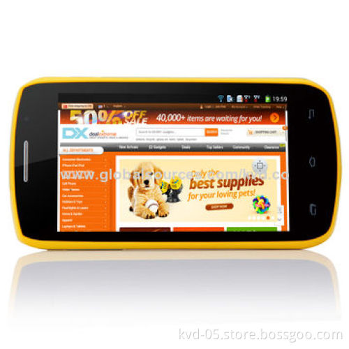 Water-resistant mobile phones 4'', IPS Dual core 1.0 GHZ Andiod 4.2.2,512gb +32gb,5.0mp/2.0mp